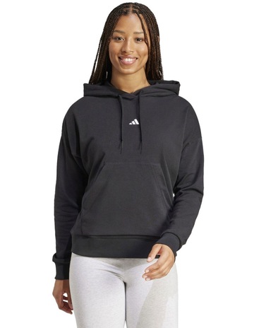 Essentials Small Logo French Terry Hoodie in Black