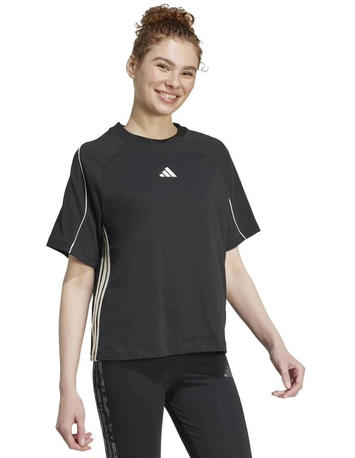 Stadium Stripes T-shirt in Black image 3