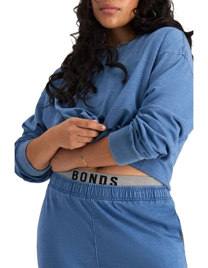 Denim Wash Pullover in Sky Blue Denim image 1