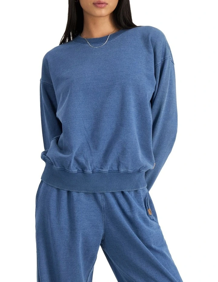 Denim Wash Pullover in Sky Blue Denim image 7
