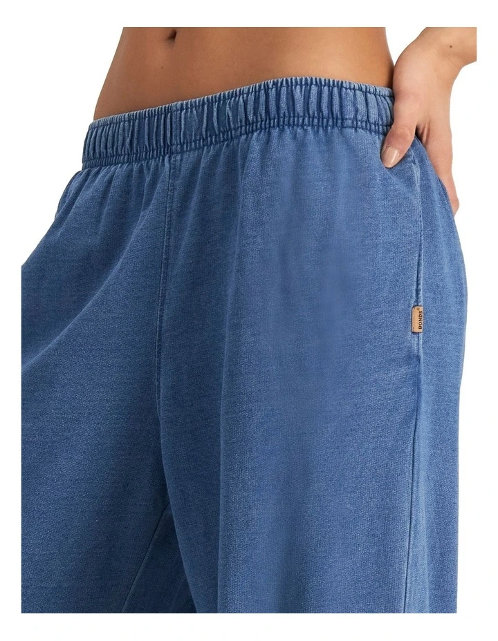 Denim Wash Wide Leg Trackie in Sky Blue Denim image 5