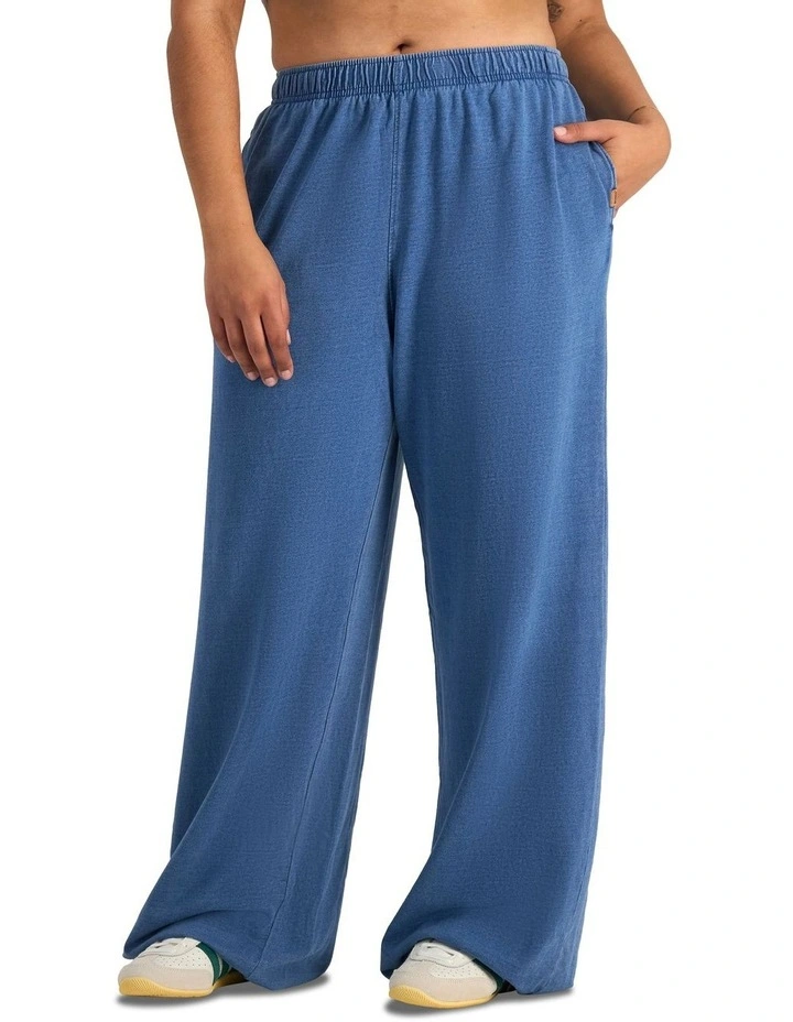Denim Wash Wide Leg Trackie in Sky Blue Denim image 6