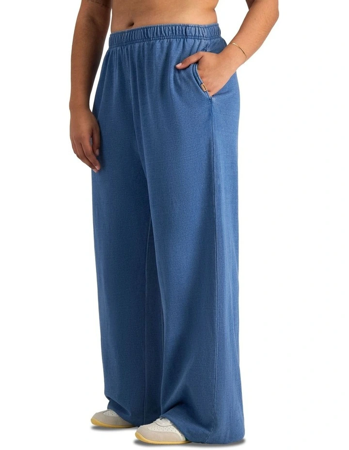 Denim Wash Wide Leg Trackie in Sky Blue Denim image 7