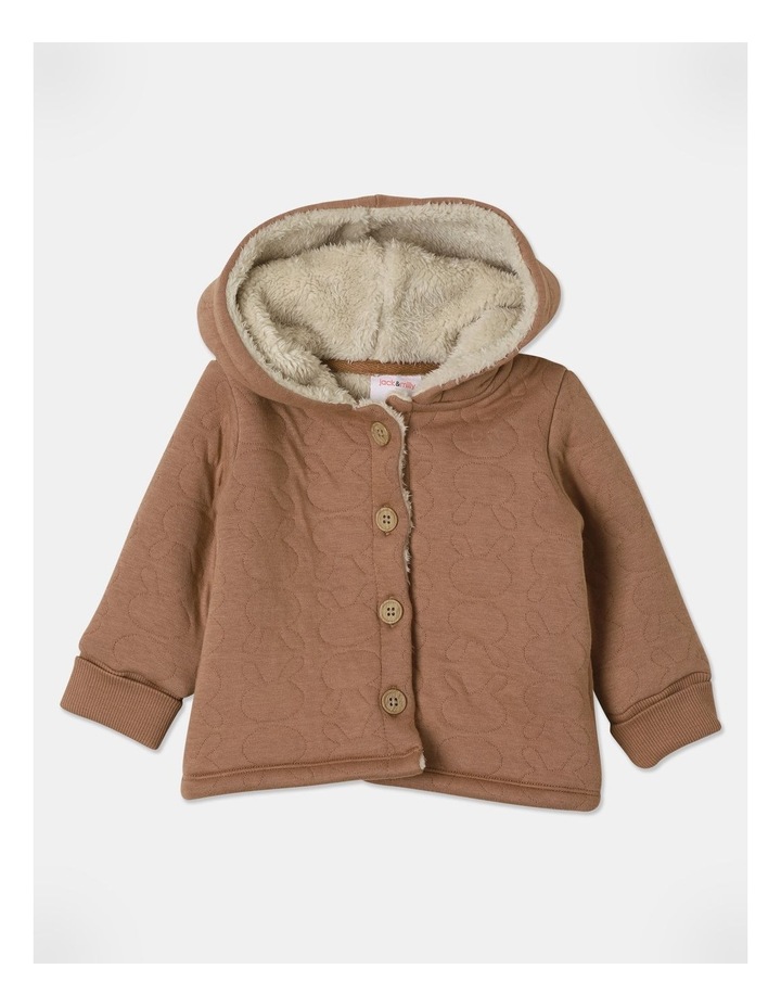 Dylan Bunny Quilted Jacket In Brown