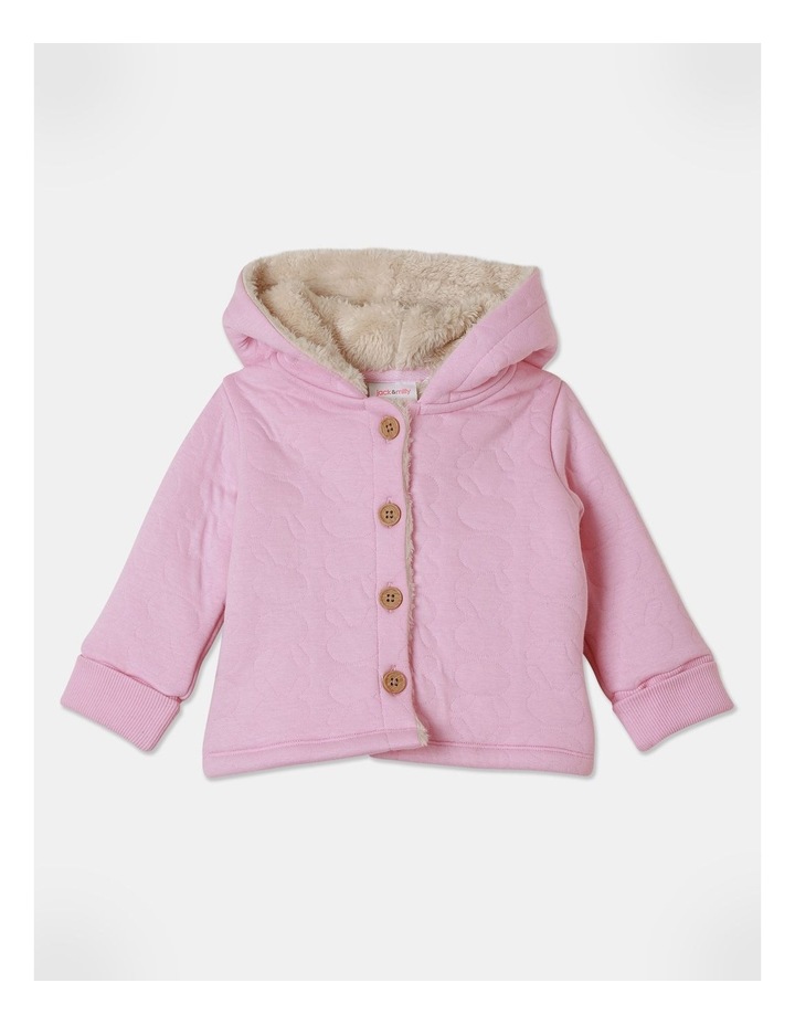 Dylan Bunny Quilted Jacket In Light Pink Lt Pink