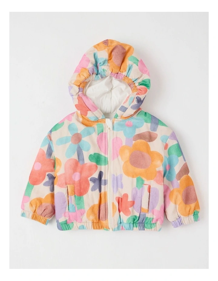 Allie Cord Jacket with Watercolour Print image 1