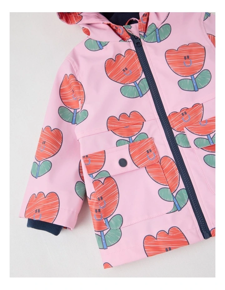 Noah Micro Fleece Jacket in Pink image 2