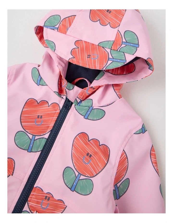Noah Micro Fleece Jacket in Pink image 4