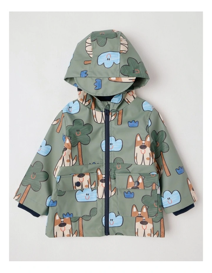 Noah Micro Fleece Jacket in Green image 1