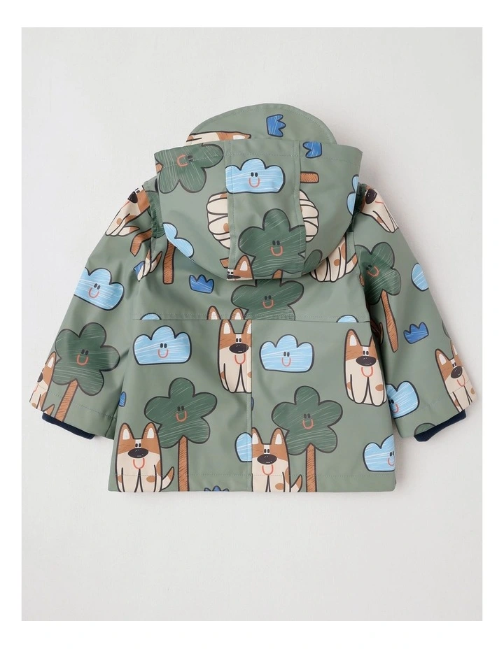 Noah Micro Fleece Jacket in Green image 3