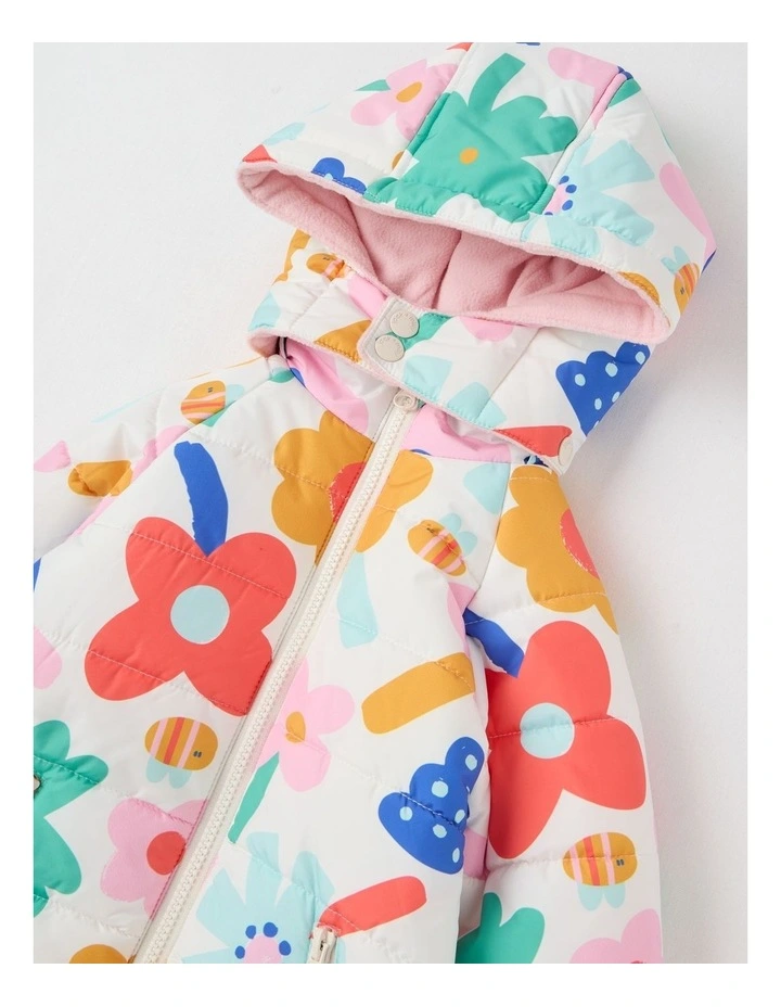 Jemima Puffer Jacket in White image 2