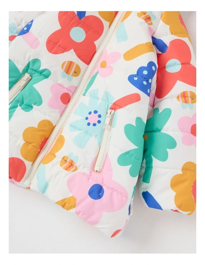 Jemima Puffer Jacket in White image 3