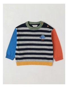 Ollie Stripe Knitted Jumper in Multi
