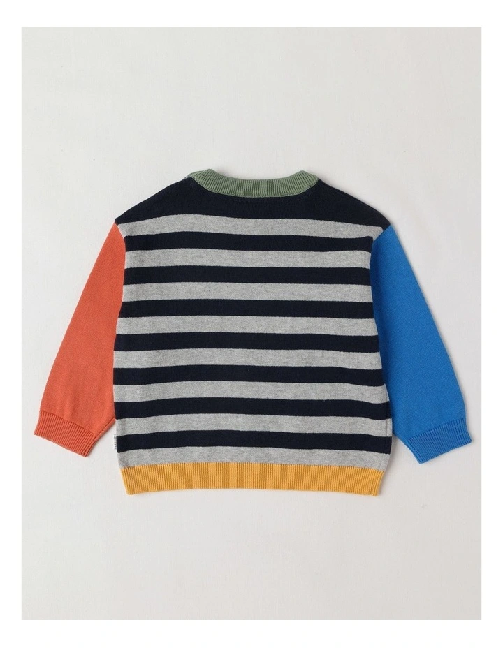 Ollie Stripe Knitted Jumper in Multi image 3