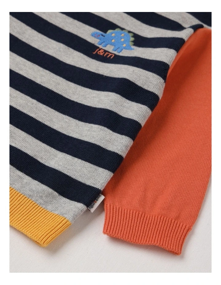 Ollie Stripe Knitted Jumper in Multi image 4