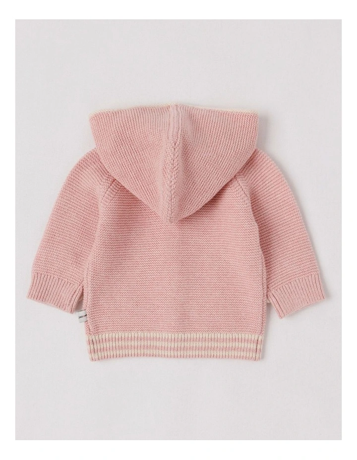 Naturals Newborn Milo Knit Cardigan in Pink image 3
