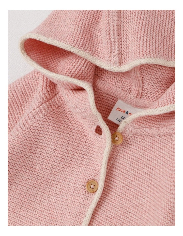 Naturals Newborn Milo Knit Cardigan in Pink image 4