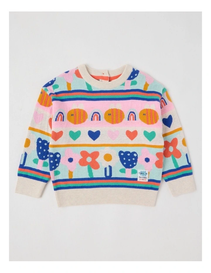 Roberta Jacquard Jumper in Assorted image 1