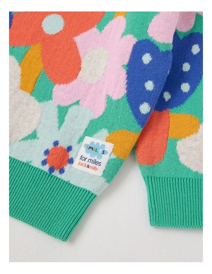 Sonia Floral Jacquard Jumper in Assorted image 2