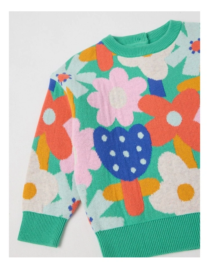 Sonia Floral Jacquard Jumper in Assorted image 4