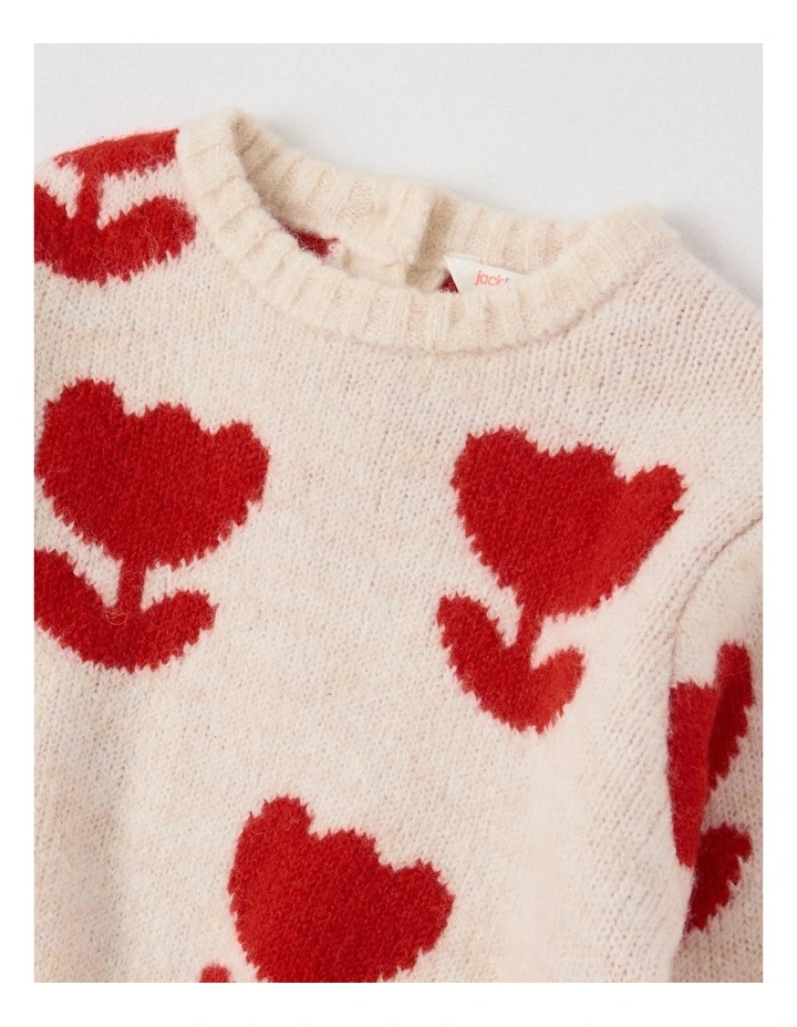 Indy Tulip Jumper in Oat Marle image 2