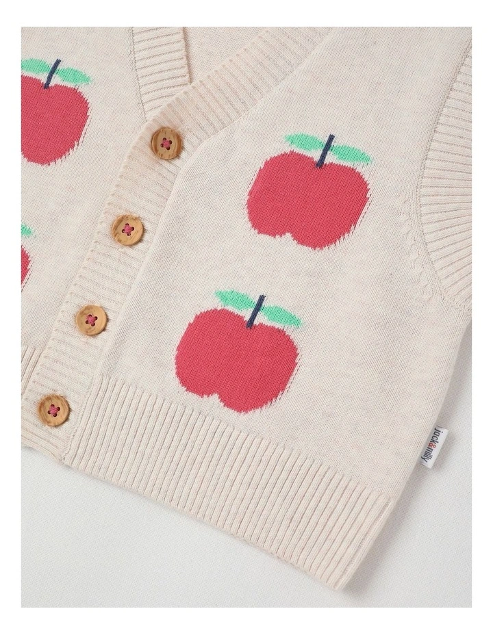 Roo Intarsia Apple Vest in Oat Marle image 4