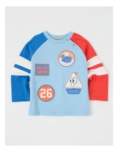 Tex Nautical Badges T-shirt in Blue