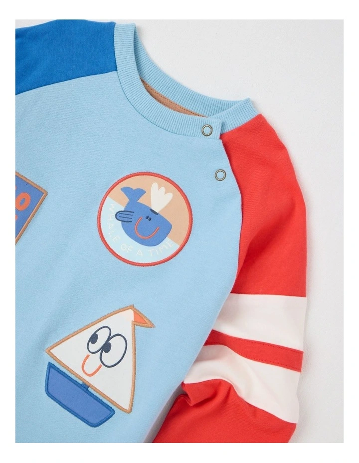 Tex Nautical Badges T-shirt in Blue image 2