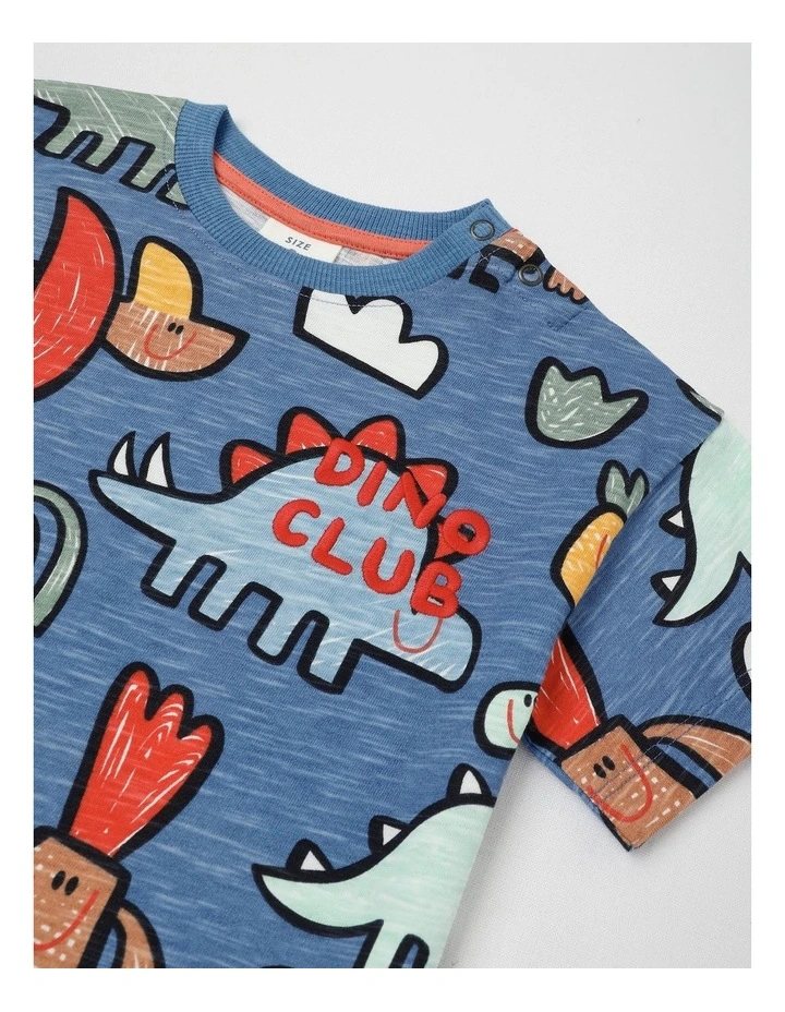 Essentials Arki Tee with Chest Embroidery in Navy image 2