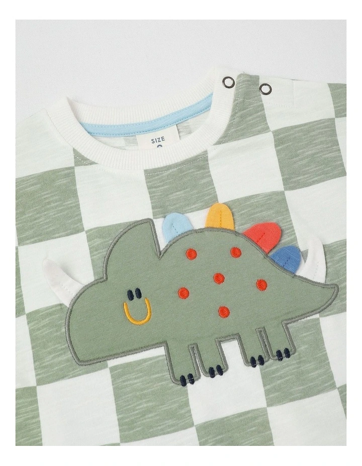 Essentials Cass 3D Dino Tee in Green image 2