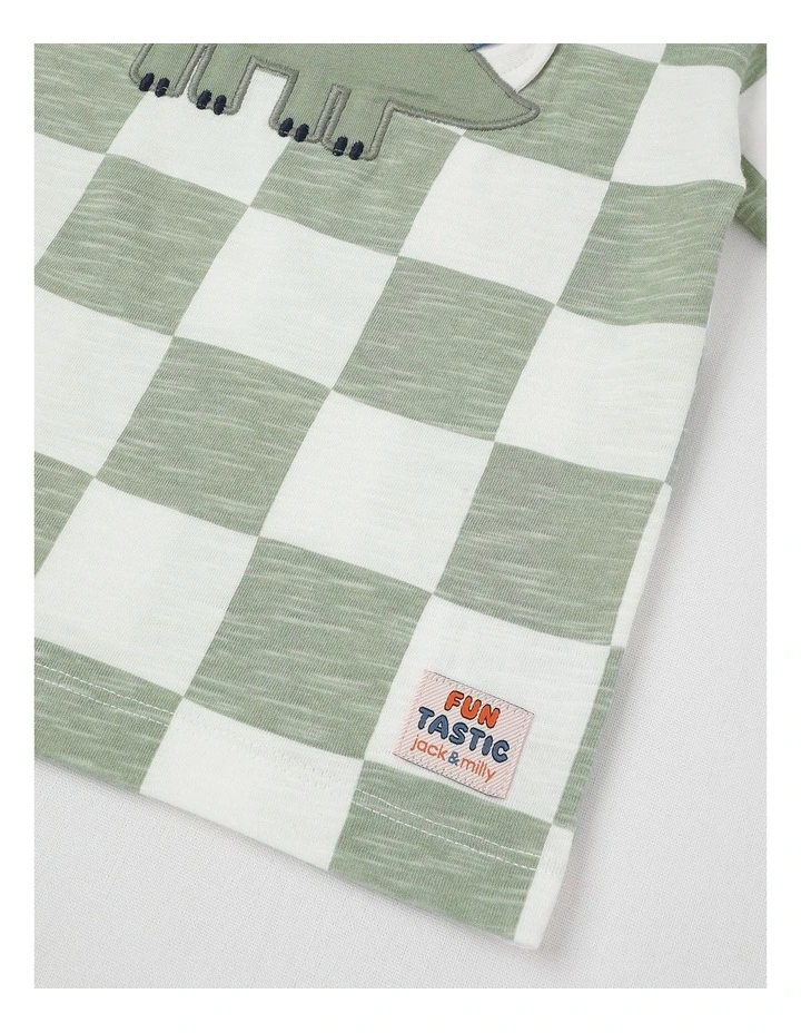 Essentials Cass 3D Dino Tee in Green image 4