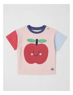 Essentials Lucky Apple Boucle Tee in Pink