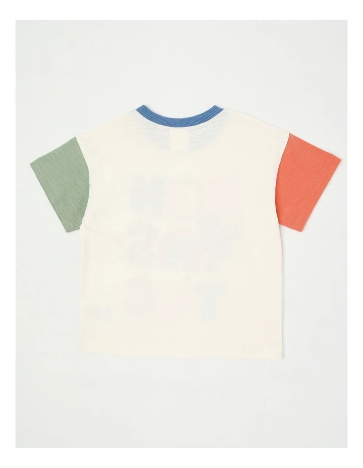 Essentials Lucky Funtastic Boucle Tee in White image 3
