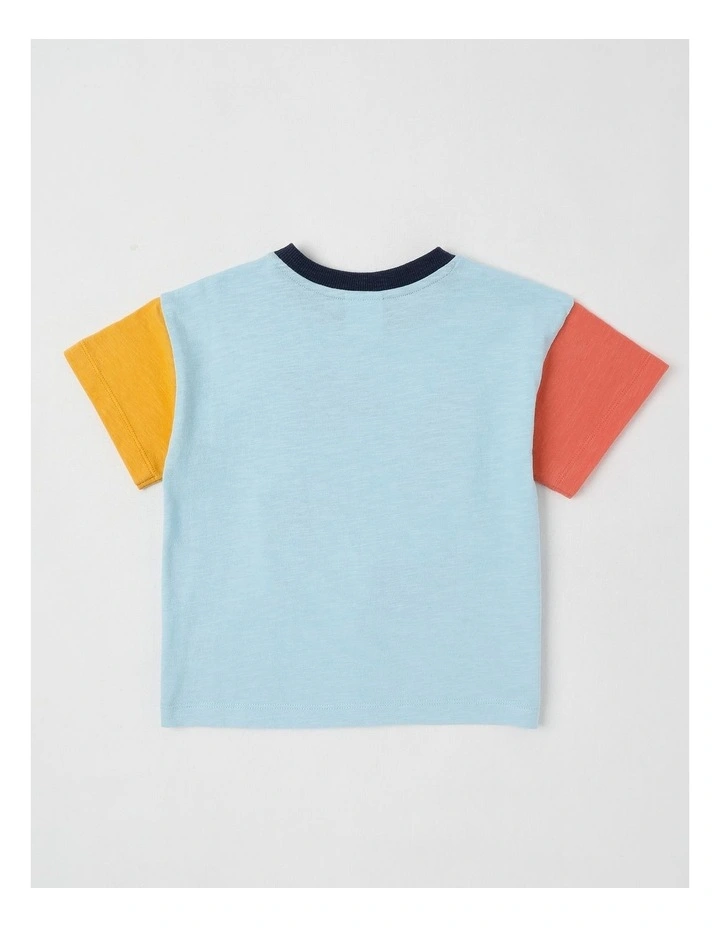 Essentials Lucky Surfer Buddies Boucle Tee in Blue image 3