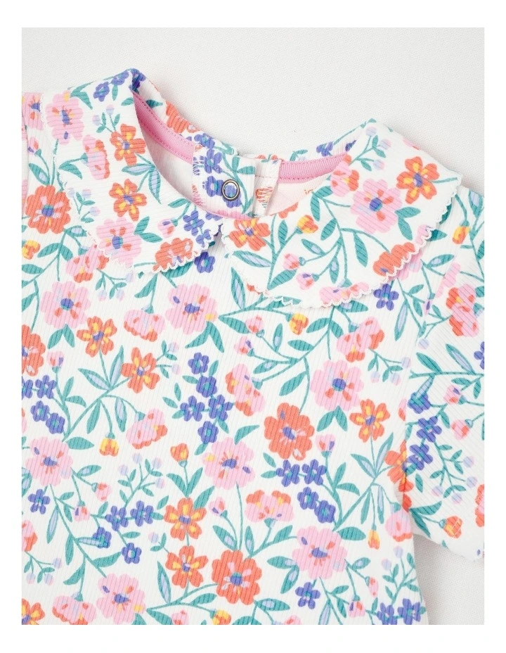 Phoebe Rib Top in Ditzy Floral Print in Assorted Colours image 2