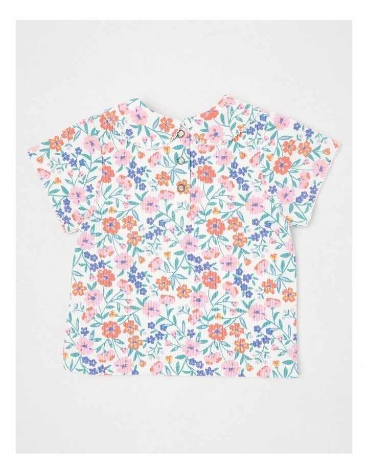 Phoebe Rib Top in Ditzy Floral Print in Assorted Colours image 3