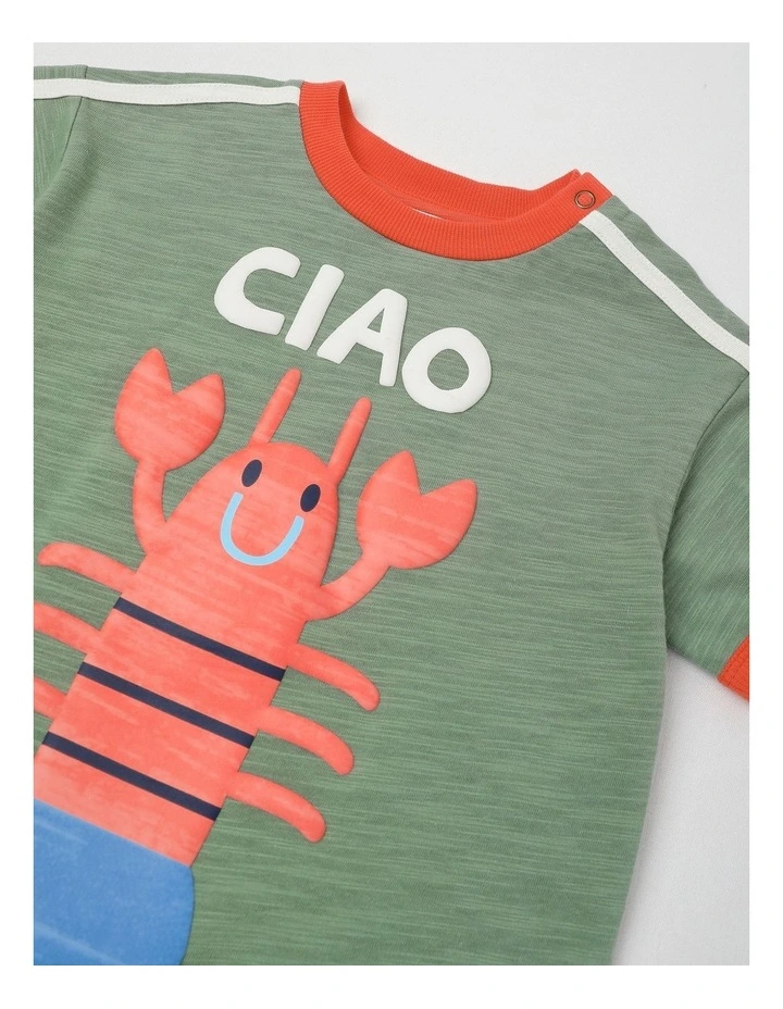 Vinnie Ringer Tee in Green image 2
