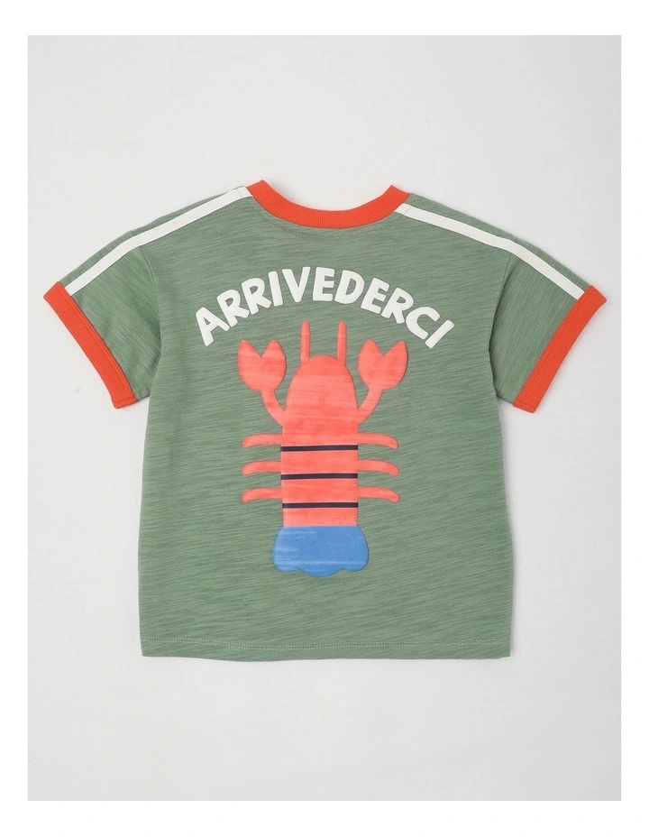 Vinnie Ringer Tee in Green image 3