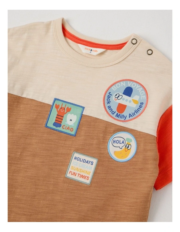 Spencer Tee with Patches in Assorted Colours image 2