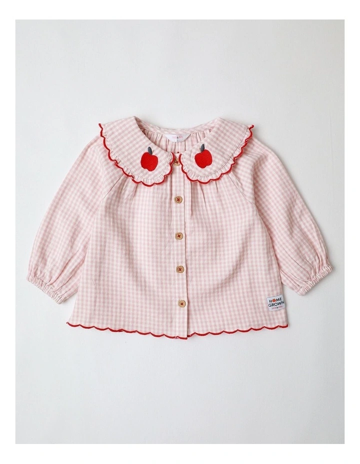 Meggie Gingham Blouse in Pink image 1