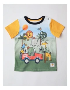 Tiger Impact Tee with Safari Tours Print