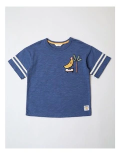 Albi Go Bananas Over Sized Tee in Navy
