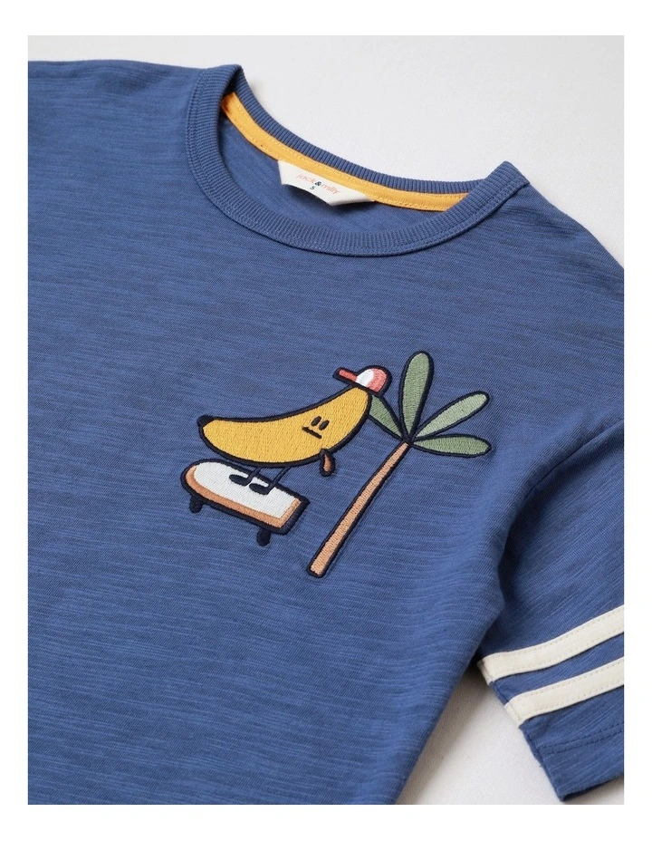 Albi Go Bananas Over Sized Tee in Navy image 2
