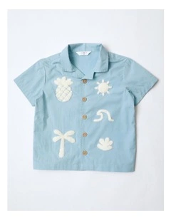 William Tuffed Vacay Shirt in Blue