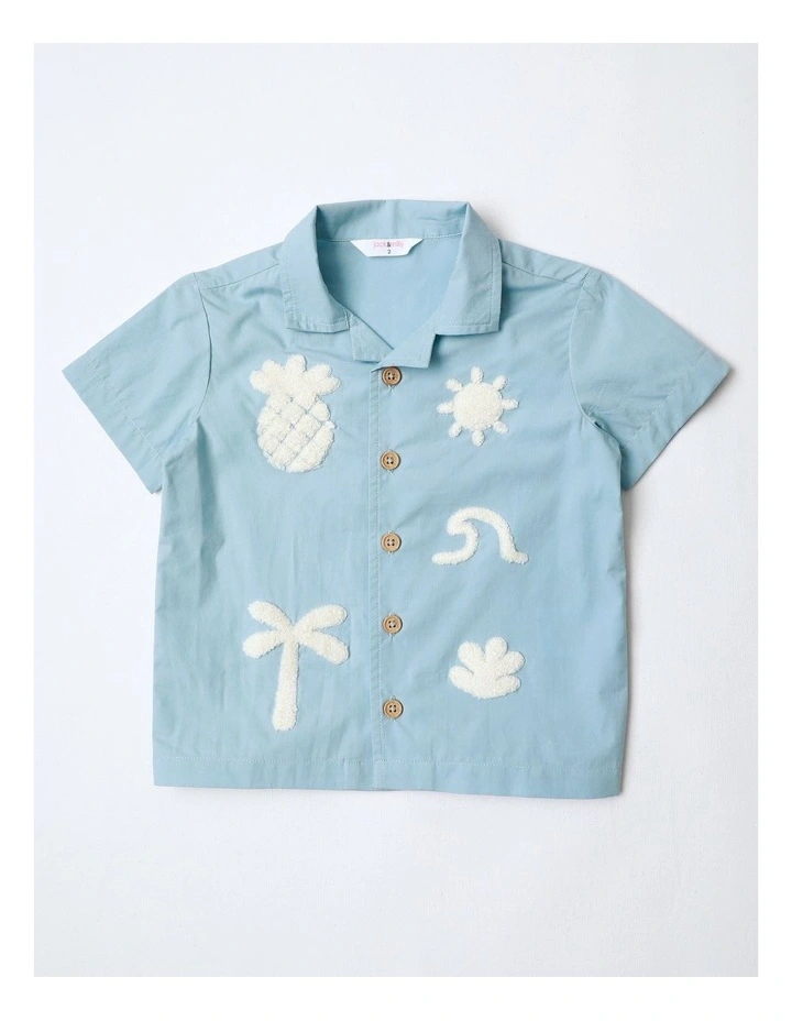 William Tuffed Vacay Shirt in Blue image 1