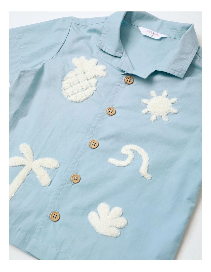 William Tuffed Vacay Shirt in Blue image 2