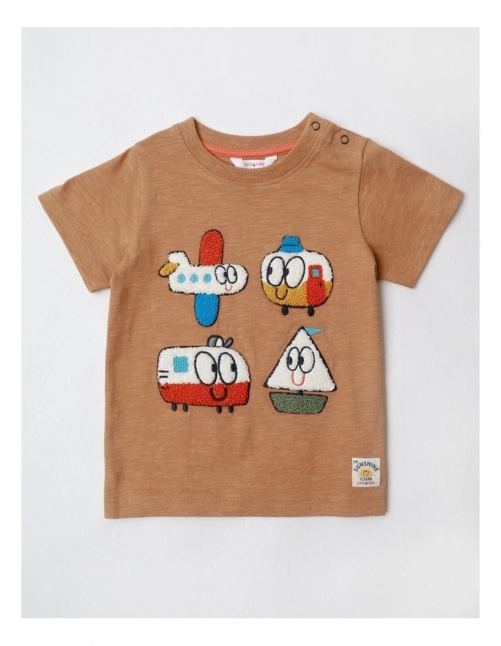 Tom Happy Trails Tee with Boucle Transport in Brown image 1