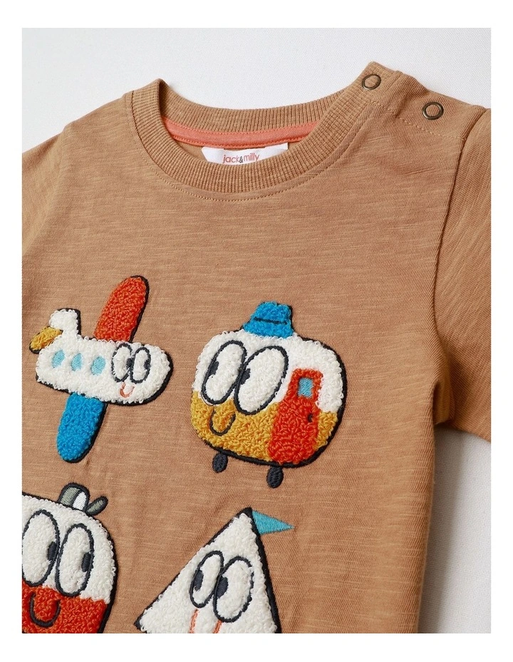Tom Happy Trails Tee with Boucle Transport in Brown image 2