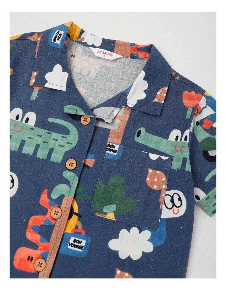 Mal Vacay Shirt in Navy image 2