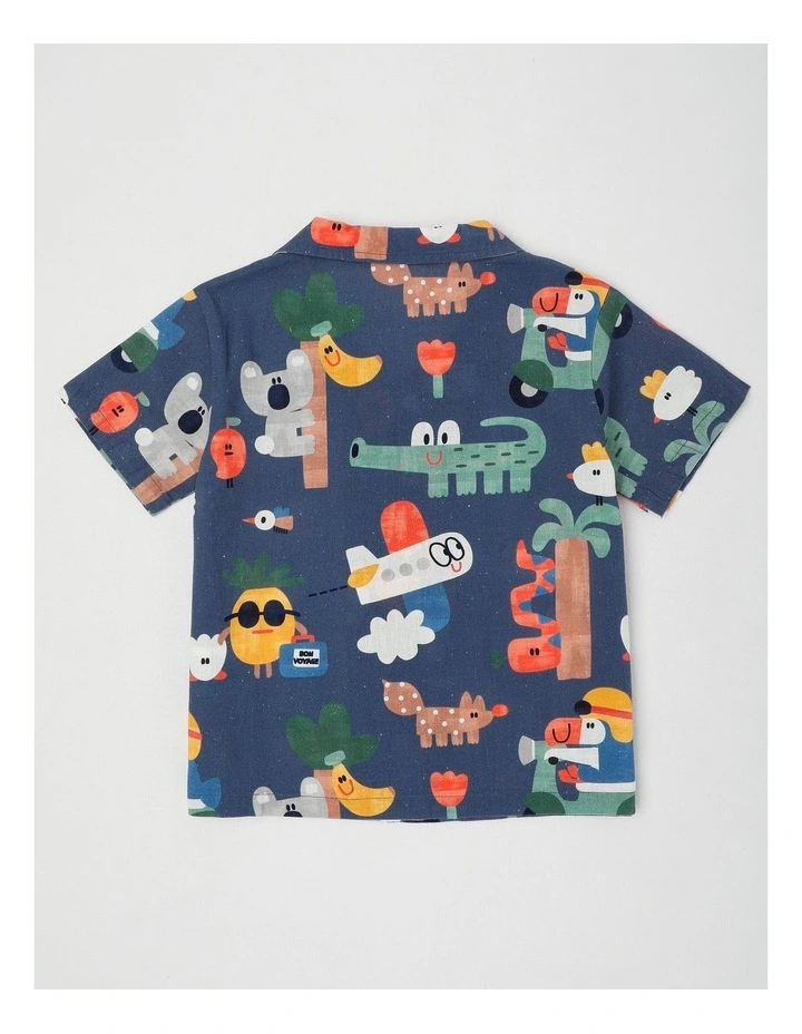 Mal Vacay Shirt in Navy image 3